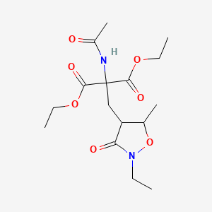 Diethyl acetamido[(2-ethyl-5-methyl-3-oxo-1,2-oxazolidin-4-yl)methyl]propanedioate