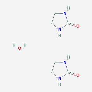 molecular formula C6H14N4O3 B056206 2-咪唑烷酮半水合物 CAS No. 121325-67-5