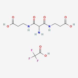 molecular formula C11H16F3N3O8 B562060 Aminomalamido-N,N'-propionic Acid Trifluoroacetic Acid Salt CAS No. 1217048-30-0