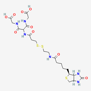 molecular formula C22H34N6O9S3 B562061 [Biotinylamidoethyl]-dithiomethylenemalonic Acid Bis(2-aminoethanoic Acid) CAS No. 1217718-11-0