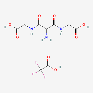 molecular formula C9H12F3N3O8 B562062 Aminomalamido-N,N'-diacetic Acid Trifluoroacetic Acid Salt CAS No. 1215514-50-3