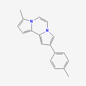 molecular formula C18H16N2 B5620639 8-methyl-2-(4-methylphenyl)dipyrrolo[1,2-a:2',1'-c]pyrazine 