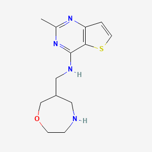 molecular formula C13H18N4OS B5620641 2-methyl-N-(1,4-oxazepan-6-ylmethyl)thieno[3,2-d]pyrimidin-4-amine dihydrochloride 
