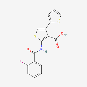 molecular formula C16H10FNO3S2 B5620678 5'-[(2-fluorobenzoyl)amino]-2,3'-bithiophene-4'-carboxylic acid 