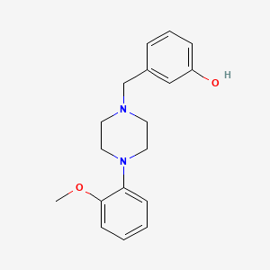 molecular formula C18H22N2O2 B5620690 3-{[4-(2-methoxyphenyl)-1-piperazinyl]methyl}phenol 