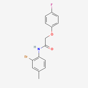 molecular formula C15H13BrFNO2 B5620713 N-(2-bromo-4-methylphenyl)-2-(4-fluorophenoxy)acetamide 