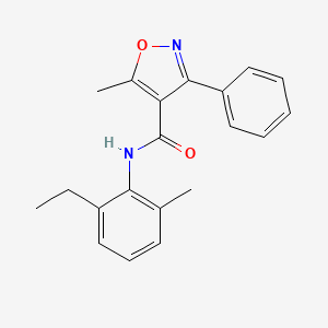 molecular formula C20H20N2O2 B5620716 N-(2-ethyl-6-methylphenyl)-5-methyl-3-phenyl-4-isoxazolecarboxamide 