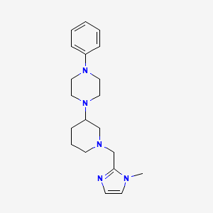 molecular formula C20H29N5 B5620719 1-{1-[(1-methyl-1H-imidazol-2-yl)methyl]-3-piperidinyl}-4-phenylpiperazine 