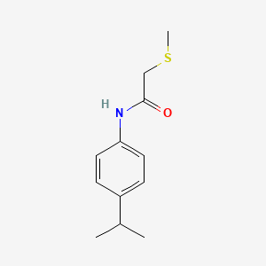 molecular formula C12H17NOS B5620792 N-(4-isopropylphenyl)-2-(methylthio)acetamide 