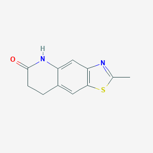 molecular formula C11H10N2OS B056208 2-Methyl-7,8-dihydrothiazolo[5,4-g]quinolin-6(5H)-one CAS No. 124954-38-7
