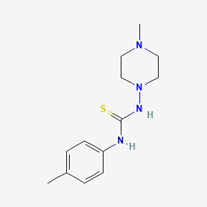 molecular formula C13H20N4S B5620803 N-(4-methylphenyl)-N'-(4-methyl-1-piperazinyl)thiourea 