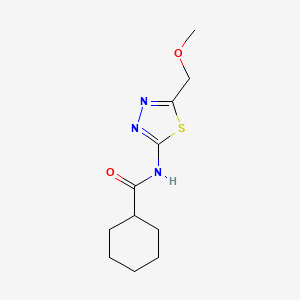 molecular formula C11H17N3O2S B5620807 N-[5-(methoxymethyl)-1,3,4-thiadiazol-2-yl]cyclohexanecarboxamide 