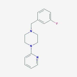 molecular formula C16H18FN3 B5620831 1-(3-fluorobenzyl)-4-(2-pyridinyl)piperazine 