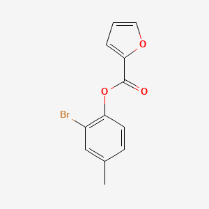 molecular formula C12H9BrO3 B5620852 2-bromo-4-methylphenyl 2-furoate 