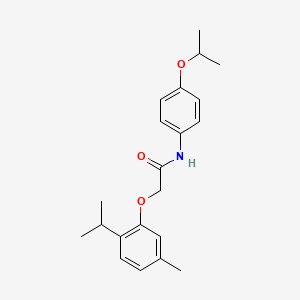 molecular formula C21H27NO3 B5620869 N-(4-isopropoxyphenyl)-2-(2-isopropyl-5-methylphenoxy)acetamide 