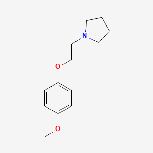 molecular formula C13H19NO2 B5620872 1-[2-(4-methoxyphenoxy)ethyl]pyrrolidine 