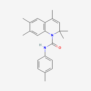 molecular formula C22H26N2O B5620916 2,2,4,6,7-pentamethyl-N-(4-methylphenyl)-1(2H)-quinolinecarboxamide 