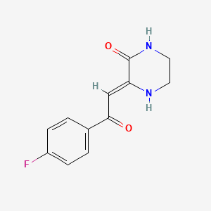 3-[2-(4-fluorophenyl)-2-oxoethylidene]-2-piperazinone