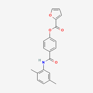 molecular formula C20H17NO4 B5620966 4-{[(2,5-dimethylphenyl)amino]carbonyl}phenyl 2-furoate 