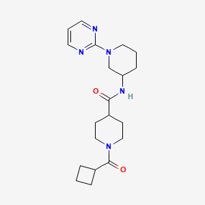 molecular formula C20H29N5O2 B5620987 1-(cyclobutylcarbonyl)-N-[1-(2-pyrimidinyl)-3-piperidinyl]-4-piperidinecarboxamide 