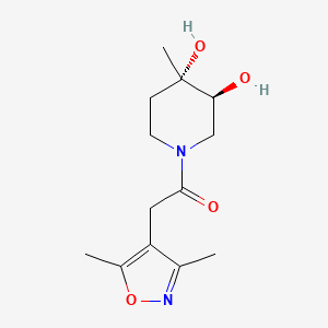 (3S*,4S*)-1-[(3,5-dimethylisoxazol-4-yl)acetyl]-4-methylpiperidine-3,4-diol