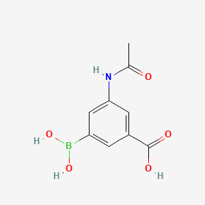 molecular formula C9H10BNO5 B562102 3-Acetamido-5-boronobenzoic acid CAS No. 108749-15-1