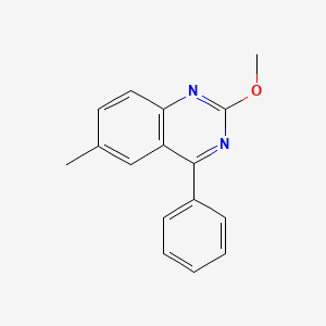 molecular formula C16H14N2O B5621022 2-methoxy-6-methyl-4-phenylquinazoline 