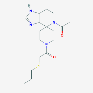 molecular formula C17H26N4O2S B5621026 5-acetyl-1'-[(propylthio)acetyl]-1,5,6,7-tetrahydrospiro[imidazo[4,5-c]pyridine-4,4'-piperidine] 