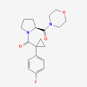 molecular formula C19H23FN2O3 B5621045 4-(1-{[1-(4-fluorophenyl)cyclopropyl]carbonyl}-L-prolyl)morpholine 