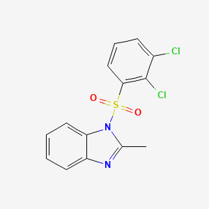 molecular formula C14H10Cl2N2O2S B5621049 1-[(2,3-dichlorophenyl)sulfonyl]-2-methyl-1H-benzimidazole 