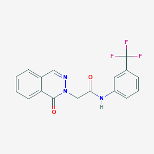 molecular formula C17H12F3N3O2 B5621058 2-(1-oxo-2(1H)-phthalazinyl)-N-[3-(trifluoromethyl)phenyl]acetamide 