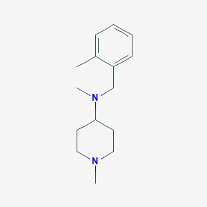 molecular formula C15H24N2 B5621089 N,1-dimethyl-N-(2-methylbenzyl)-4-piperidinamine 