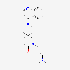 molecular formula C23H32N4O B5621094 2-[3-(dimethylamino)propyl]-9-quinolin-4-yl-2,9-diazaspiro[5.5]undecan-3-one 