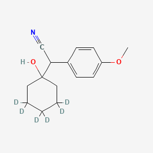 molecular formula C15H19NO2 B562111 1-(2-Cyano-1-(4-methoxyphenyl)ethyl)cyclohexanol-d6 CAS No. 1020719-31-6