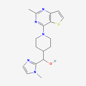 molecular formula C17H21N5OS B5621115 (1-methyl-1H-imidazol-2-yl)[1-(2-methylthieno[3,2-d]pyrimidin-4-yl)piperidin-4-yl]methanol 