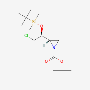 molecular formula C15H30ClNO3Si B562116 N-t-Boc-2S-1S-butyldimethylsilyloxy-2-chloroethyl)aziridine CAS No. 326480-01-7