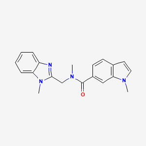 molecular formula C20H20N4O B5621169 N,1-dimethyl-N-[(1-methyl-1H-benzimidazol-2-yl)methyl]-1H-indole-6-carboxamide 