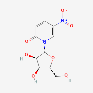 molecular formula C10H12N2O7 B562117 1-((2R,3R,4S,5R)-3,4-Dihydroxy-5-(hydroxymethyl)tetrahydrofuran-2-yl)-5-nitropyridin-2(1H)-one CAS No. 59892-36-3