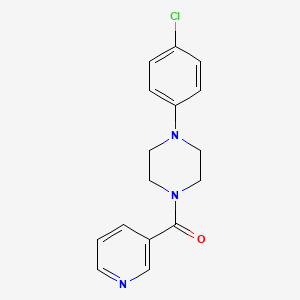 molecular formula C16H16ClN3O B5621177 1-(4-chlorophenyl)-4-(3-pyridinylcarbonyl)piperazine 
