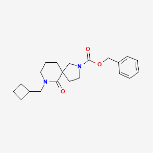 molecular formula C21H28N2O3 B5621195 benzyl 7-(cyclobutylmethyl)-6-oxo-2,7-diazaspiro[4.5]decane-2-carboxylate 