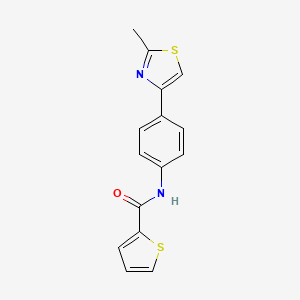 molecular formula C15H12N2OS2 B5621207 N-[4-(2-methyl-1,3-thiazol-4-yl)phenyl]-2-thiophenecarboxamide 
