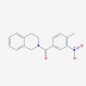 molecular formula C17H16N2O3 B5621225 2-(4-methyl-3-nitrobenzoyl)-1,2,3,4-tetrahydroisoquinoline CAS No. 5346-93-0