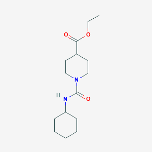 molecular formula C15H26N2O3 B5621228 ethyl 1-[(cyclohexylamino)carbonyl]-4-piperidinecarboxylate 