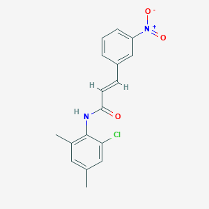 molecular formula C17H15ClN2O3 B5621230 N-(2-chloro-4,6-dimethylphenyl)-3-(3-nitrophenyl)acrylamide 