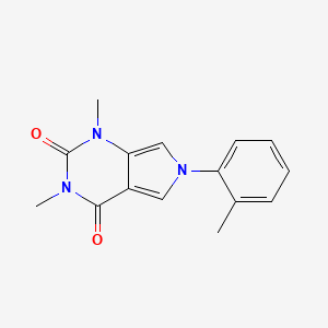 molecular formula C15H15N3O2 B5621238 1,3-dimethyl-6-(2-methylphenyl)-1H-pyrrolo[3,4-d]pyrimidine-2,4(3H,6H)-dione 