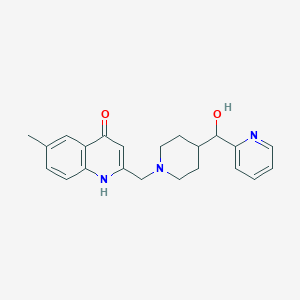 molecular formula C22H25N3O2 B5621241 2-({4-[hydroxy(pyridin-2-yl)methyl]piperidin-1-yl}methyl)-6-methylquinolin-4-ol 