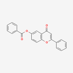 molecular formula C22H14O4 B5621248 4-oxo-2-phenyl-4H-chromen-6-yl benzoate CAS No. 121287-13-6