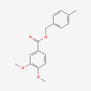 molecular formula C17H18O4 B5621262 4-methylbenzyl 3,4-dimethoxybenzoate 