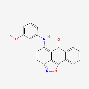 molecular formula C21H14N2O3 B5621270 5-[(3-methoxyphenyl)amino]-6H-anthra[1,9-cd]isoxazol-6-one 
