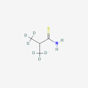 molecular formula C4H9NS B562128 2-Methyl-d3-propane-3,3,3-d3-thioamide CAS No. 1020719-63-4